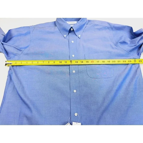Brooks Brothers Size 16-35 Men's Blue Non Iron Button Down Long Sleeve Shirt NWT - Picture 3 of 10